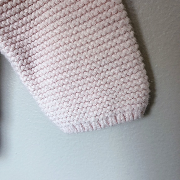 🍁Gap 3-6m pink knit sweater with ears - Picture 6 of 8